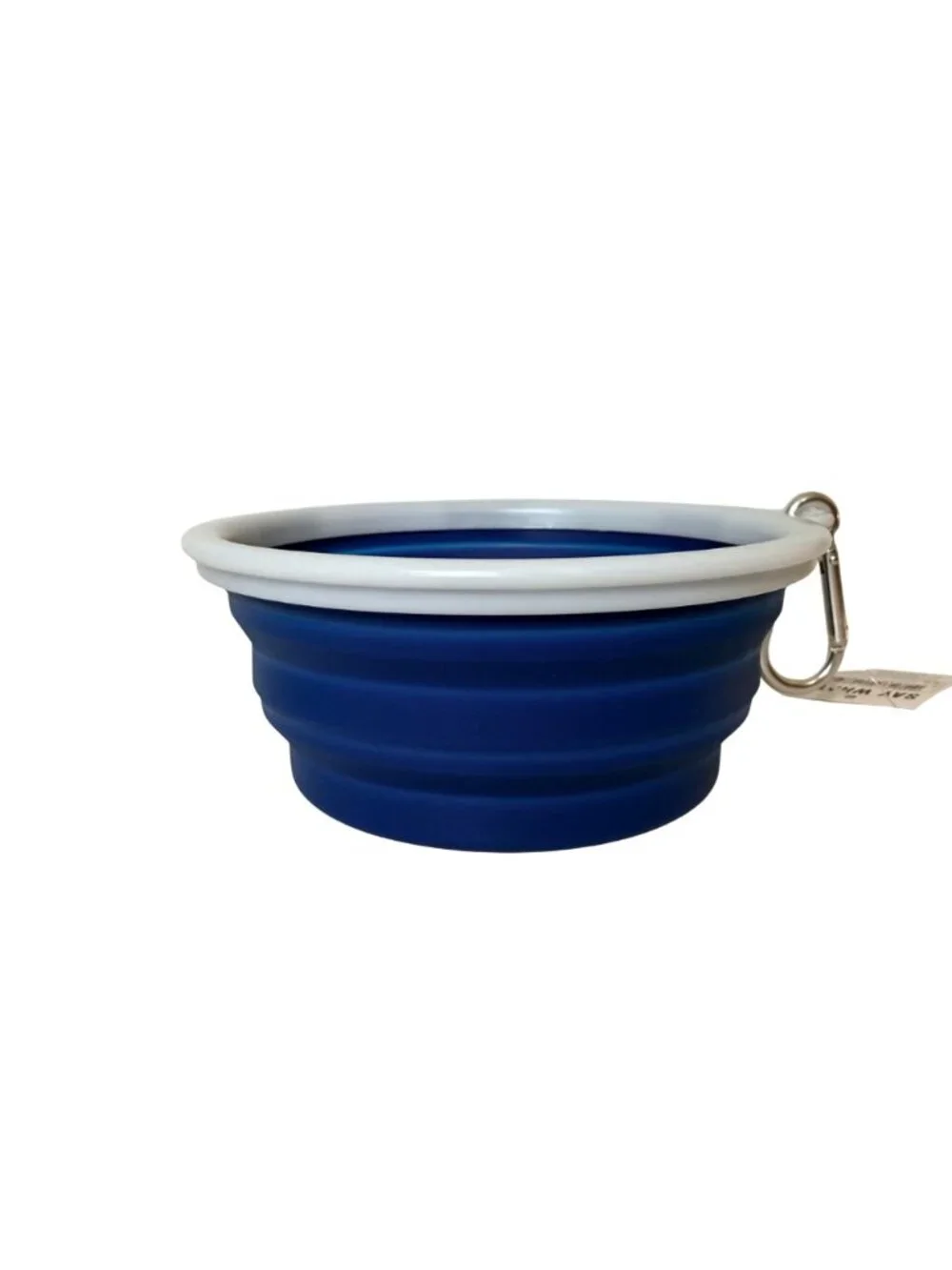 Collapsible Silicone Travel Dog Bowl Set of 2 Carabiners Pet Park Walks Portable
